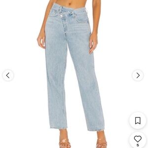 Agolde Criss Cross Straight Leg Jeans